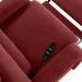 Poltrona do Papai Reclinável Kalie Elétrica Botão LED Massagem FH9 Veludo Vermelho - Mpozenato