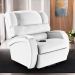 Poltrona do Papai Reclinável Kalie Elevação Lift Elétrico FH9 PU Branco - Mpozenato
