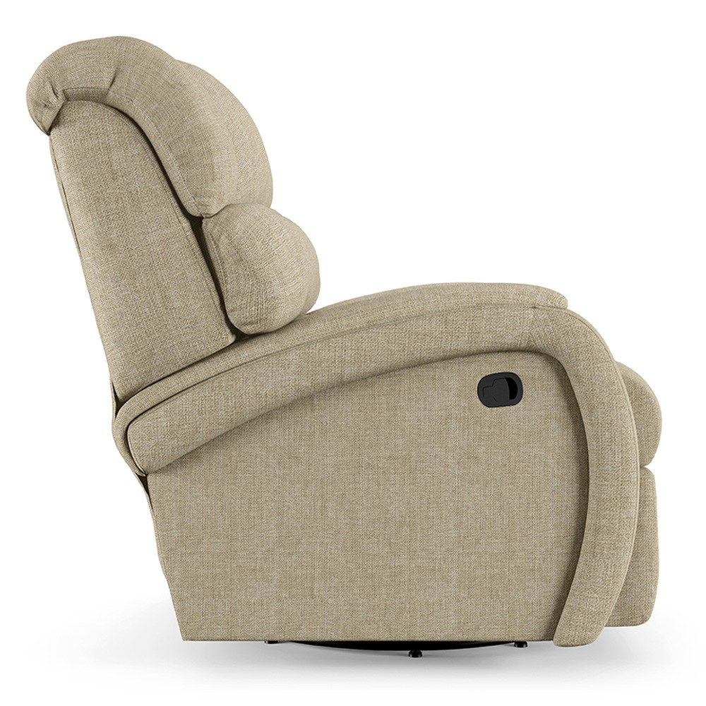 Poltrona do Papai Reclinável Kalie Glider Giratória Massagem FH9 Linho Bege - Mpozenato