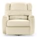 Poltrona do Papai Reclinável Kalie Glider Giratória Massagem FH9 PU Bege - Mpozenato