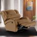 Poltrona do Papai Reclinável Kalie Glider Giratória Massagem FH9 PU Caramelo - Mpozenato