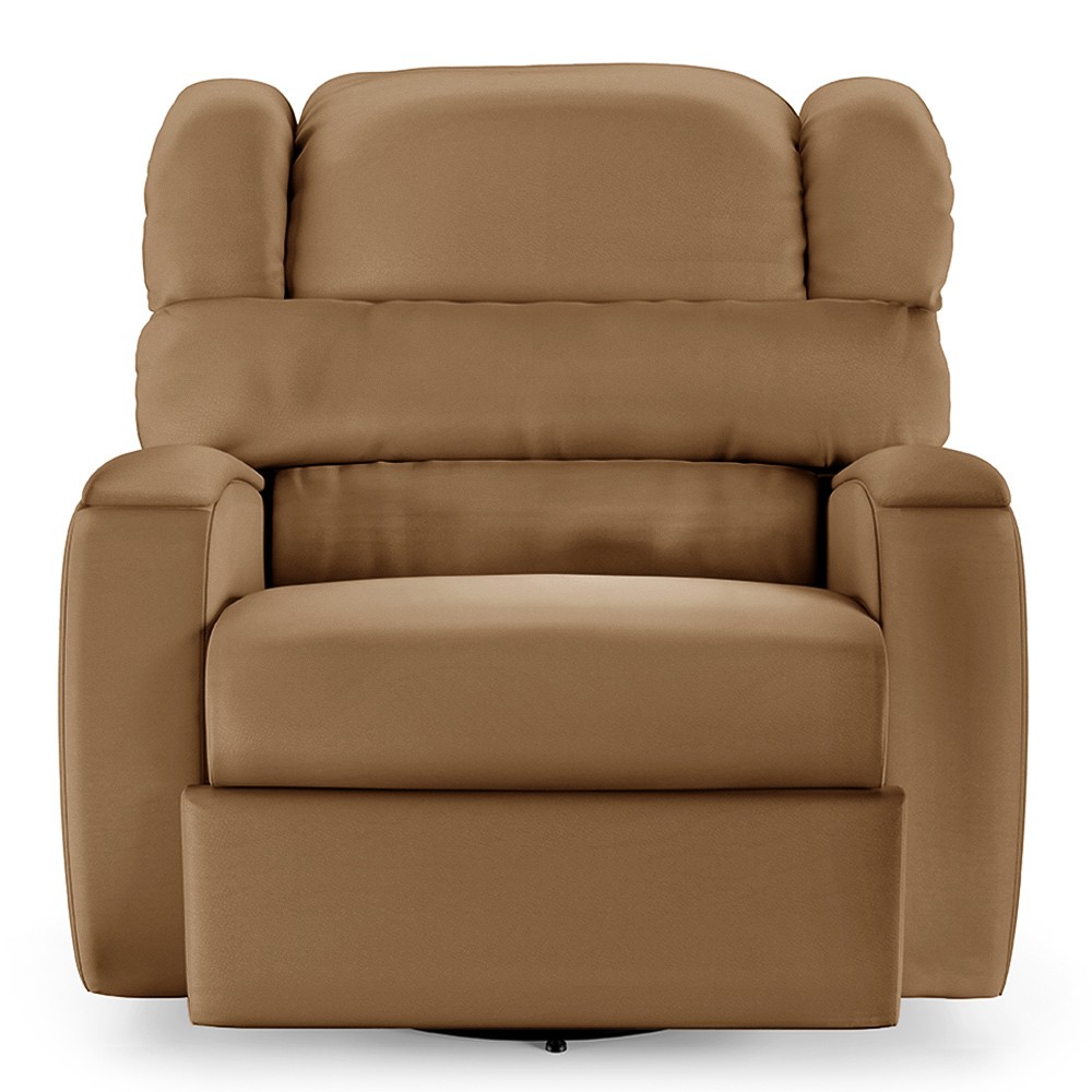 Poltrona do Papai Reclinável Kalie Glider Giratória Massagem FH9 PU Caramelo - Mpozenato