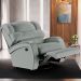 Poltrona do Papai Reclinável Kalie Glider Giratória Massagem FH9 PU Cinza - Mpozenato