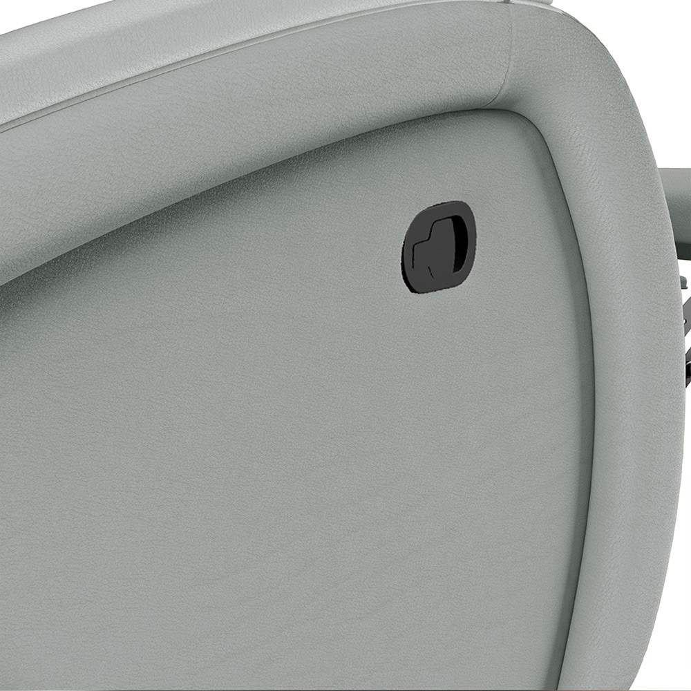 Poltrona do Papai Reclinável Kalie Glider Giratória Massagem FH9 PU Cinza - Mpozenato