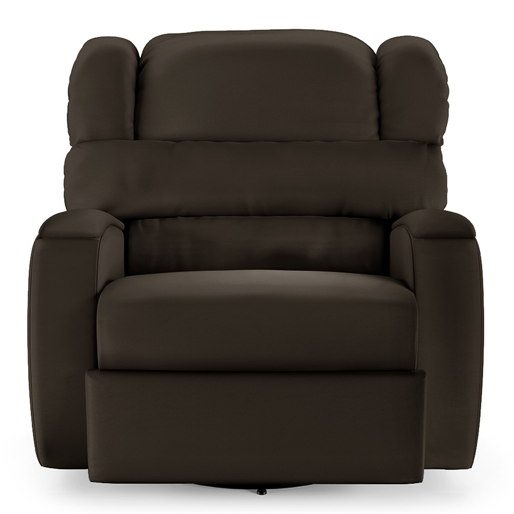 Poltrona do Papai Reclinável Kalie Glider Giratória Massagem FH9 PU Marrom - Mpozenato