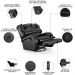 Poltrona do Papai Reclinável Kalie Glider Giratória Massagem FH9 PU Preto Brilho - Mpozenato