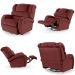 Poltrona do Papai Reclinável Kalie Glider Giratória Massagem FH9 PU Vermelho - Mpozenato