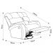 Poltrona do Papai Reclinável Kalie Glider Giratória Massagem FH9 Veludo Azul - Mpozenato
