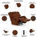 Poltrona do Papai Reclinável Kalie Glider Giratória Massagem FH9 Veludo Terracota - Mpozenato