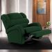Poltrona do Papai Reclinável Kalie Glider Giratória Massagem FH9 Veludo Verde - Mpozenato