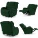 Poltrona do Papai Reclinável Kalie Glider Giratória Massagem FH9 Veludo Verde - Mpozenato