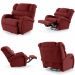 Poltrona do Papai Reclinável Kalie Glider Giratória Massagem FH9 Veludo Vermelho - Mpozenato