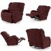 Poltrona do Papai Reclinável Kalie Glider Giratória Massagem FH9 Veludo Vinho - Mpozenato