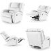 Poltrona do Papai Reclinável Kalie Glider Giratória USB FH9 PU Branco - Mpozenato