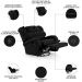 Poltrona do Papai Reclinável Kalie Glider Giratória USB FH9 Veludo Preto - Mpozenato