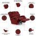 Poltrona do Papai Reclinável Kalie Glider Giratória USB FH9 Veludo Vermelho - Mpozenato