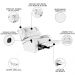 Poltrona do Papai Reclinável Kalie Manual Gatilho FH9 PU Branco - Mpozenato