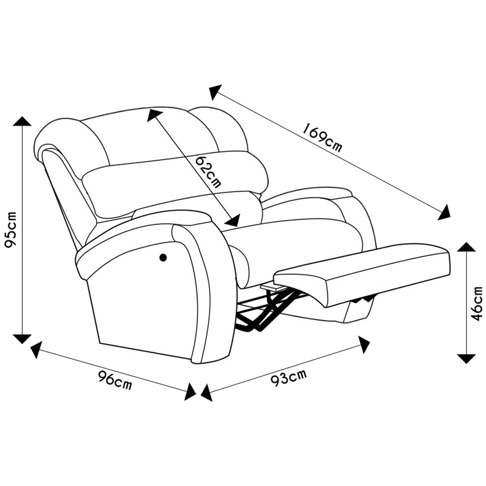 Poltrona do Papai Reclinável Kalie Manual Gatilho FH9 PU Cinza - Mpozenato