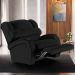 Poltrona do Papai Reclinável Kalie Manual Gatilho FH9 PU Preto - Mpozenato