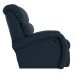 Poltrona do Papai Reclinável Kalie Manual Gatilho FH9 Veludo Azul - Mpozenato