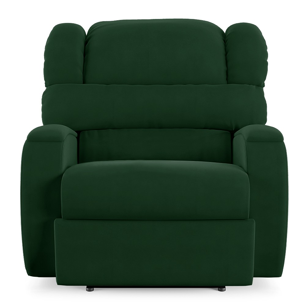 Poltrona do Papai Reclinável Kalie Power Elétrica FH9 Veludo Verde - Mpozenato