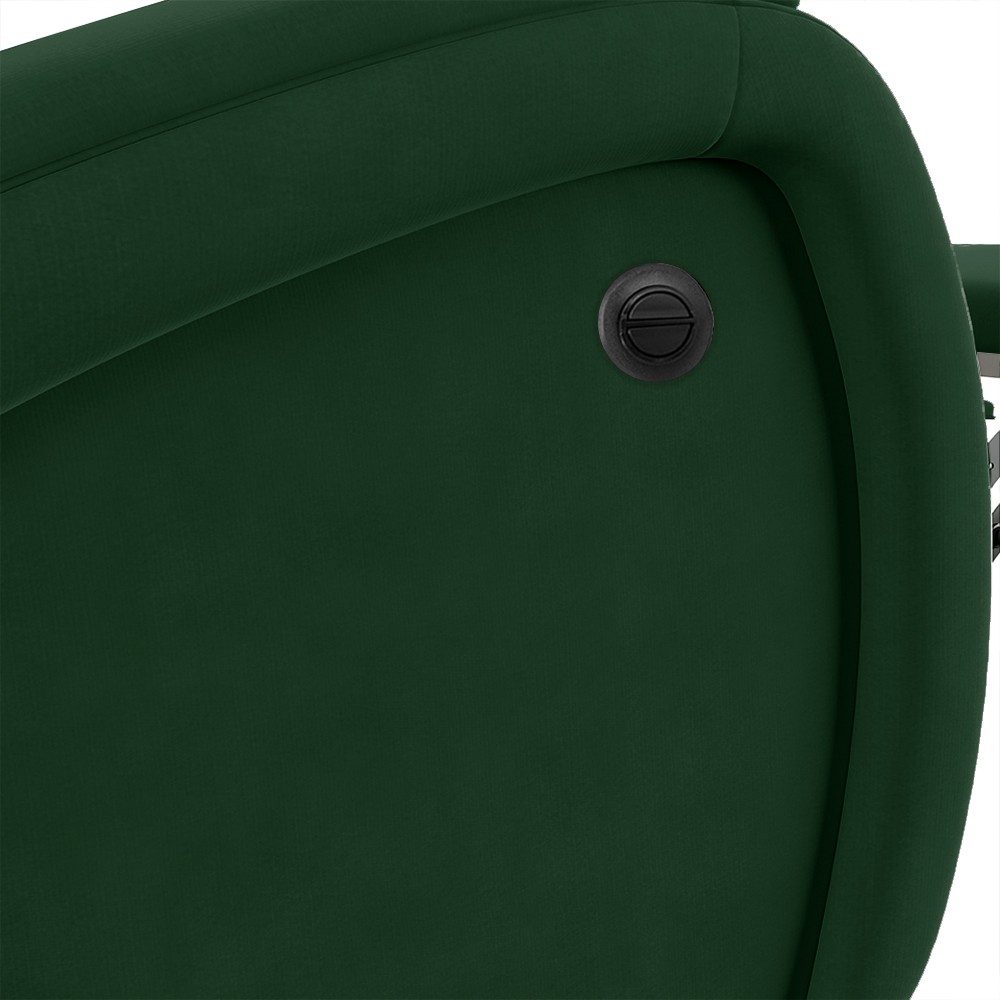 Poltrona do Papai Reclinável Kalie Power Elétrica FH9 Veludo Verde - Mpozenato