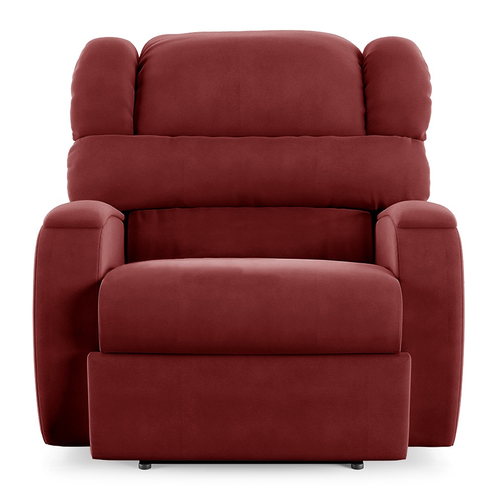 Poltrona do Papai Reclinável Kalie Power Elétrica FH9 Veludo Vermelho - Mpozenato