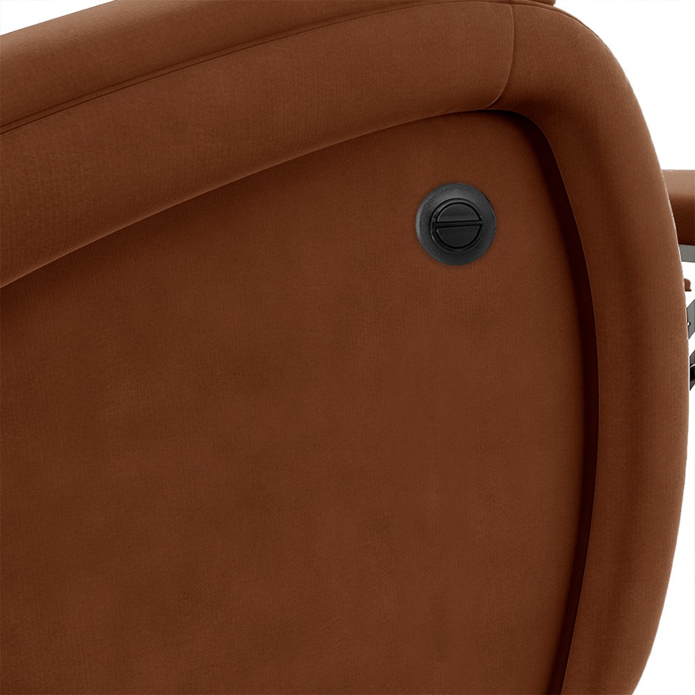 Poltrona do Papai Reclinável Kalie Power Elétrica USB FH9 Veludo Terracota - Mpozenato