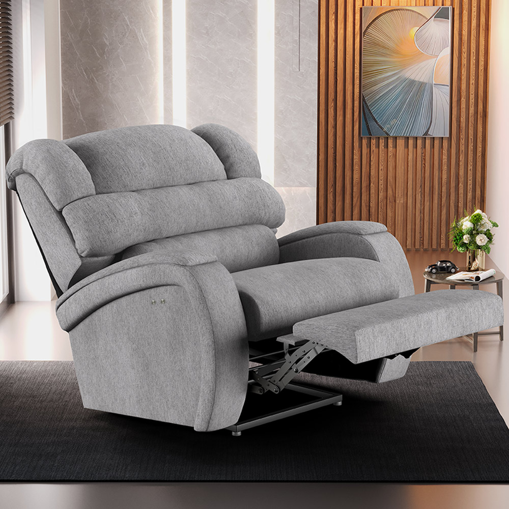 Poltrona do Papai Reclinável Kalie Power Touch FH9 Linho Cinza - Mpozenato