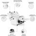 Poltrona do Papai Reclinável Kalie Power Touch FH9 PU Branco - Mpozenato