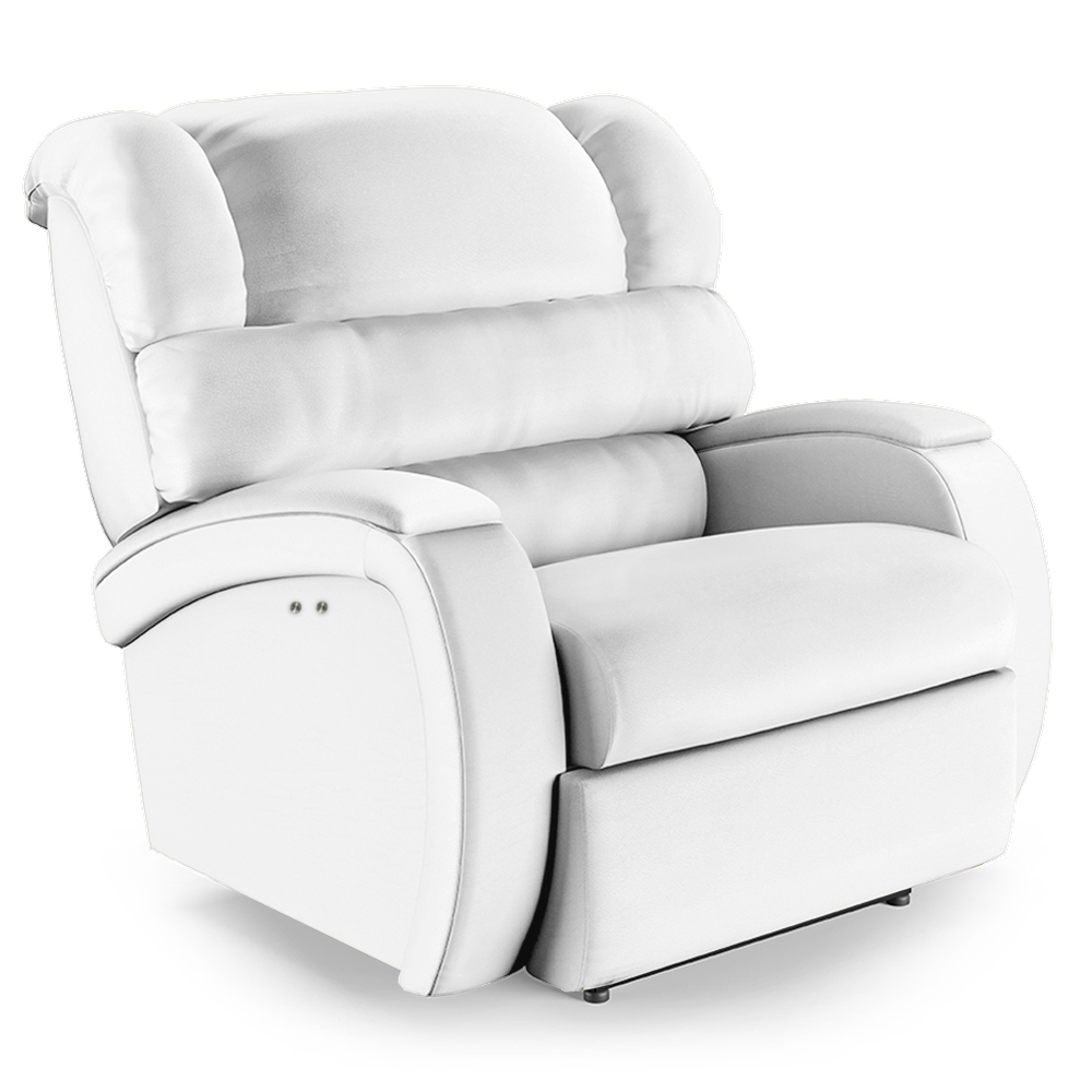 Poltrona do Papai Reclinável Kalie Power Touch FH9 PU Branco - Mpozenato
