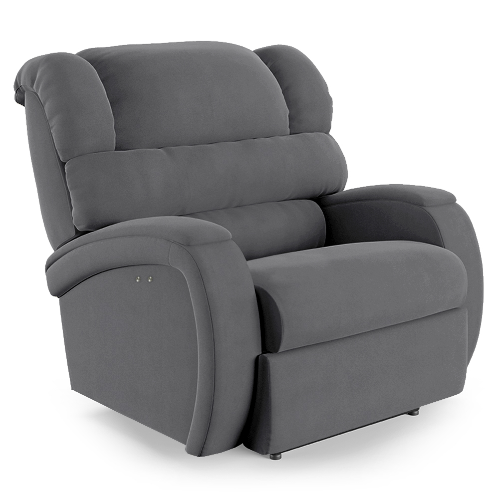 Poltrona do Papai Reclinável Kalie Power Touch FH9 Veludo Cinza - Mpozenato