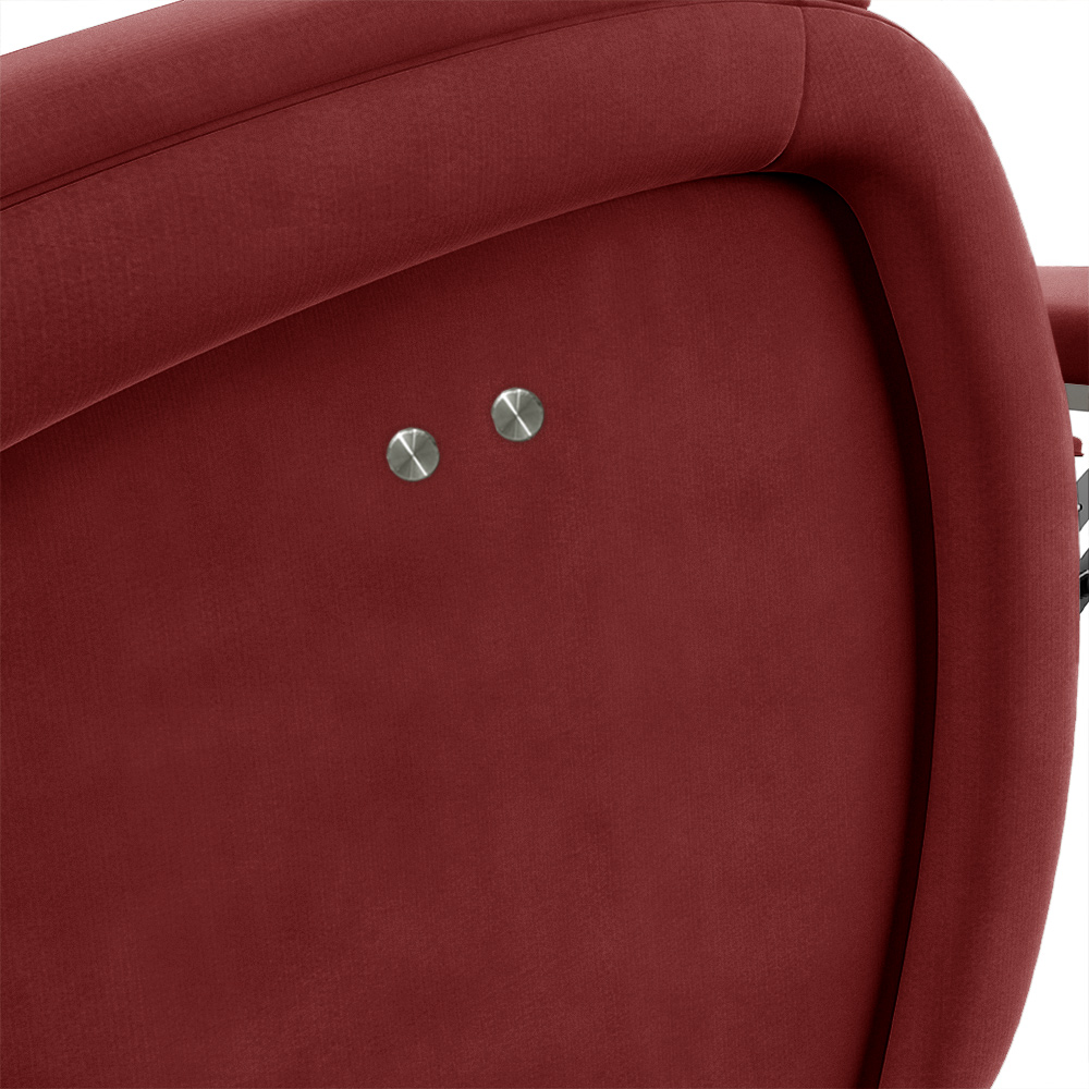 Poltrona do Papai Reclinável Kalie Power Touch FH9 Veludo Vermelho - Mpozenato