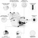 Poltrona do Papai Reclinável Kalie Power Touch Massagem FH9 PU Branco - Mpozenato