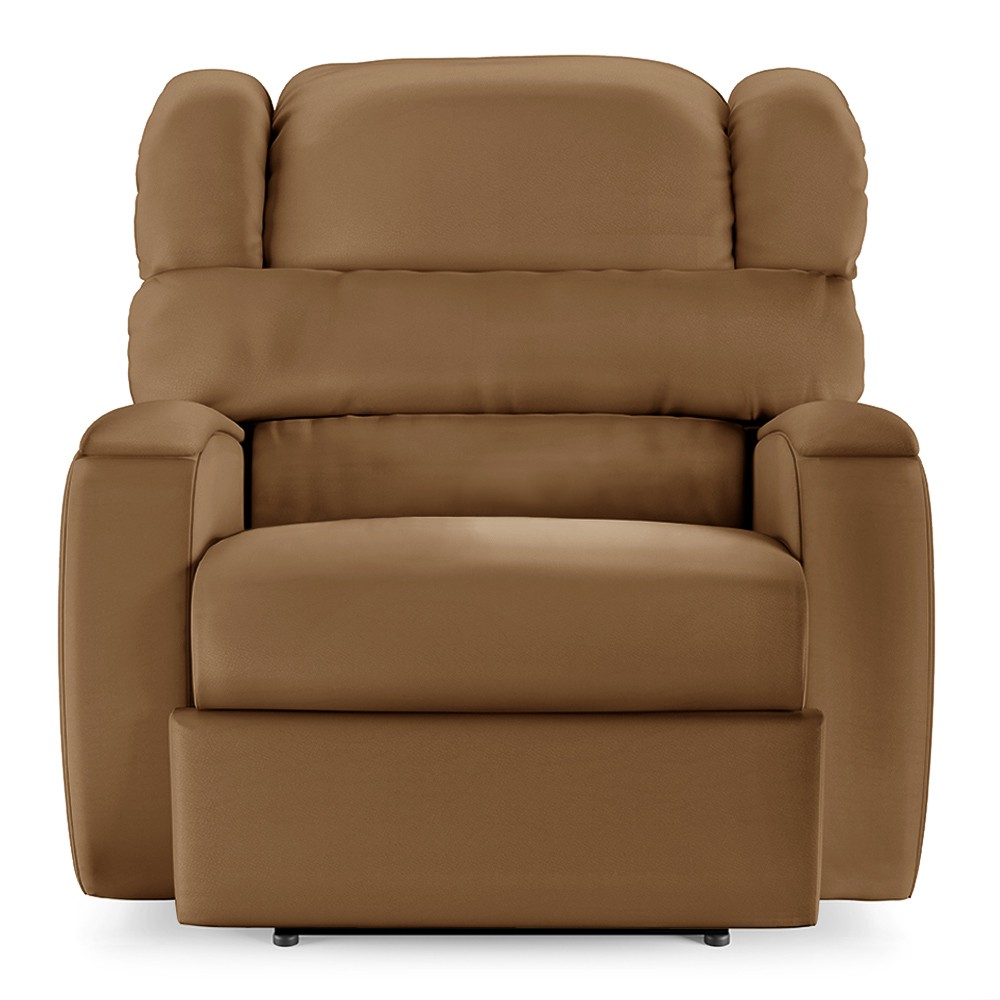 Poltrona do Papai Reclinável Kalie Power Touch Massagem FH9 PU Caramelo - Mpozenato