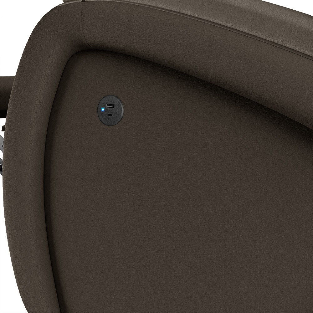 Poltrona do Papai Reclinável Kalie Power Touch Massagem FH9 PU Marrom - Mpozenato