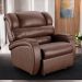 Poltrona do Papai Reclinável Kalie Power Touch Massagem FH9 PU Marrom Brilho - Mpozenato