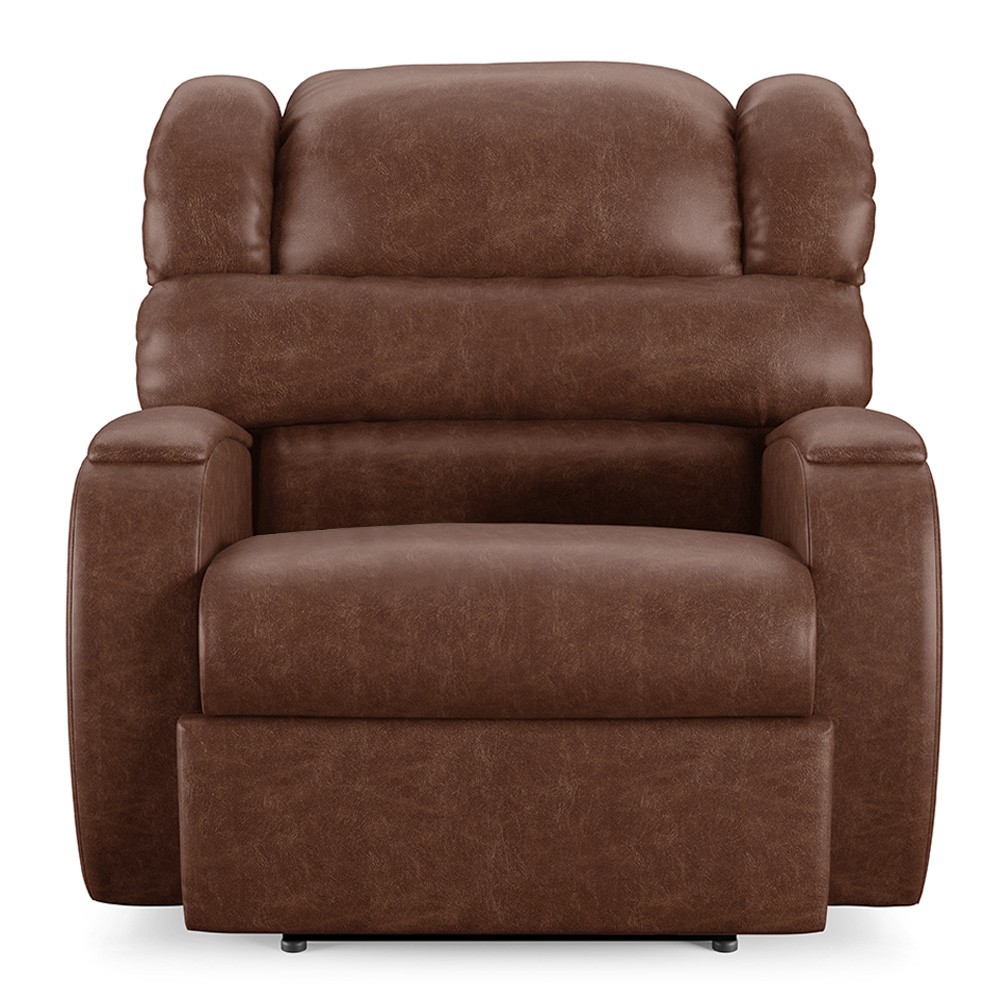 Poltrona do Papai Reclinável Kalie Power Touch Massagem FH9 PU Marrom Brilho - Mpozenato
