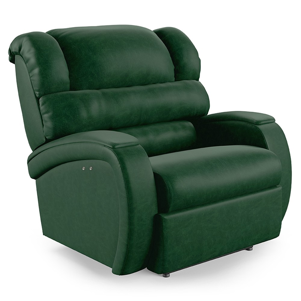 Poltrona do Papai Reclinável Kalie Power Touch Massagem FH9 PU Verde Musgo - Mpozenato