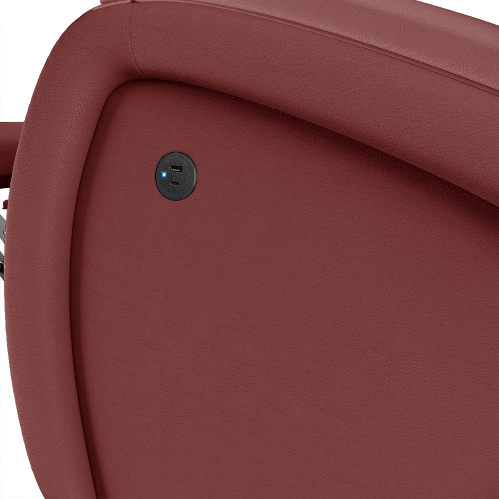 Poltrona do Papai Reclinável Kalie Power Touch Massagem FH9 PU Vermelho - Mpozenato