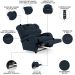 Poltrona do Papai Reclinável Kalie Power Touch Massagem FH9 Veludo Azul - Mpozenato