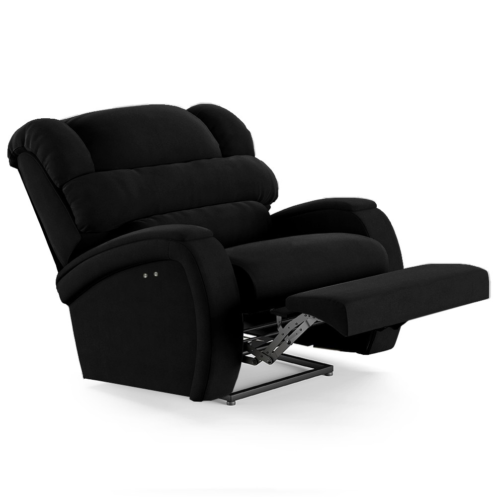 Poltrona do Papai Reclinável Kalie Power Touch Massagem FH9 Veludo Preto - Mpozenato