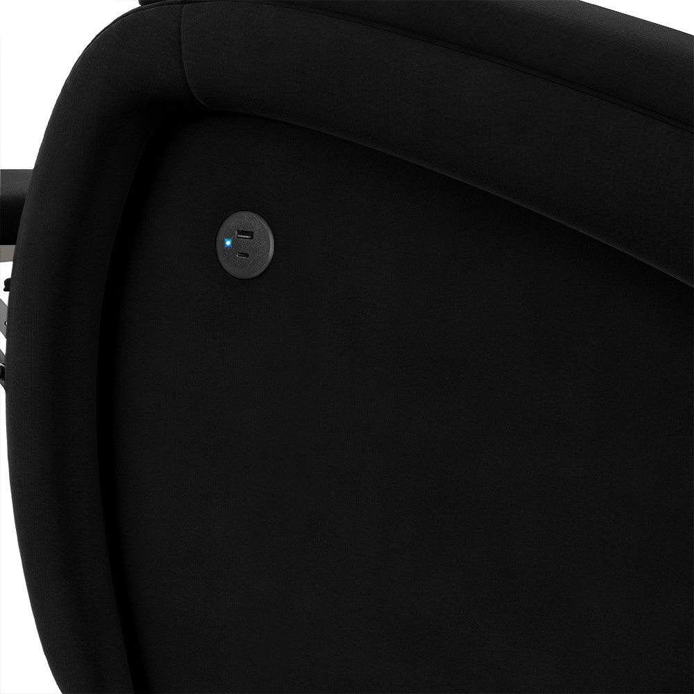 Poltrona do Papai Reclinável Kalie Power Touch Massagem FH9 Veludo Preto - Mpozenato