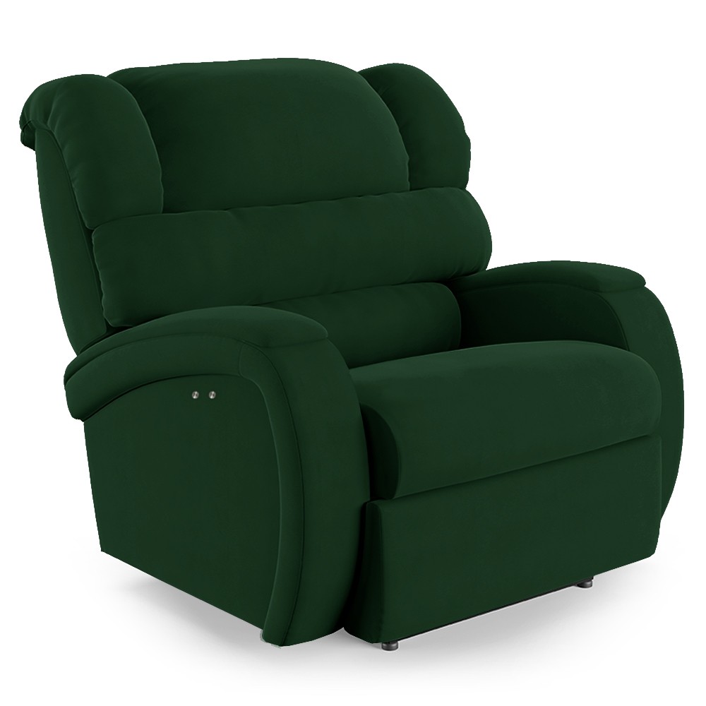 Poltrona do Papai Reclinável Kalie Power Touch Massagem FH9 Veludo Verde - Mpozenato