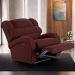 Poltrona do Papai Reclinável Kalie Power Touch Massagem FH9 Veludo Vinho - Mpozenato