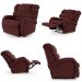Poltrona do Papai Reclinável Kalie Power Touch Massagem FH9 Veludo Vinho - Mpozenato