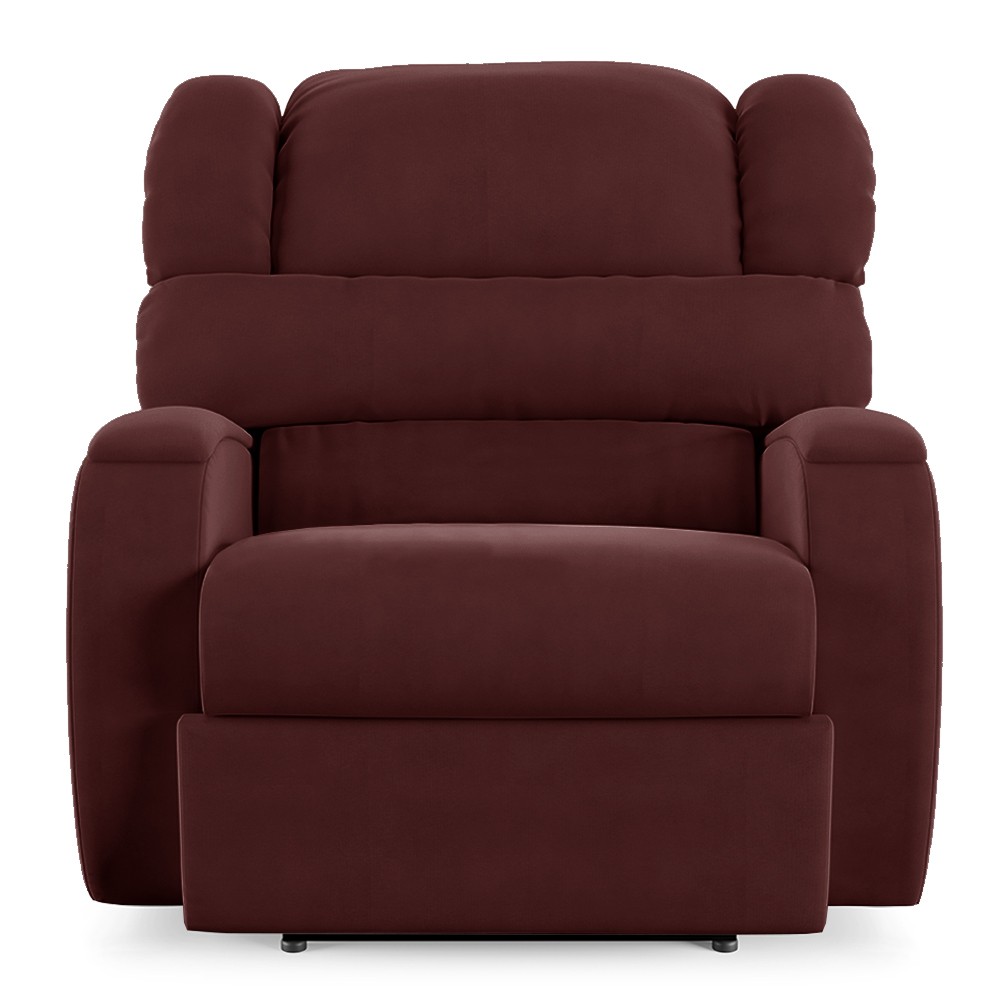 Poltrona do Papai Reclinável Kalie Power Touch Massagem FH9 Veludo Vinho - Mpozenato