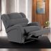 Poltrona do Papai Reclinável Kalie Power Touch USB FH9 Veludo Cinza - Mpozenato