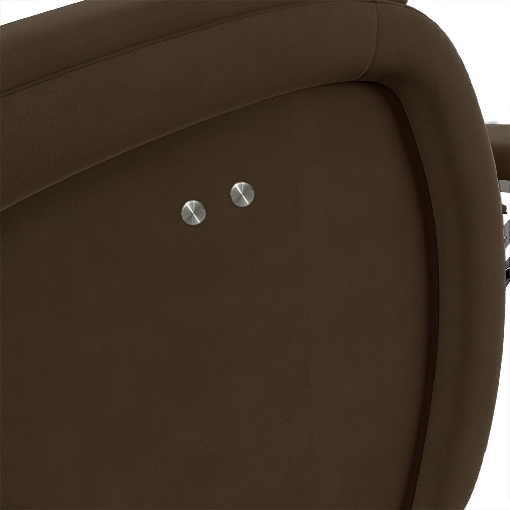 Poltrona do Papai Reclinável Kalie Power Touch USB FH9 Veludo Marrom - Mpozenato
