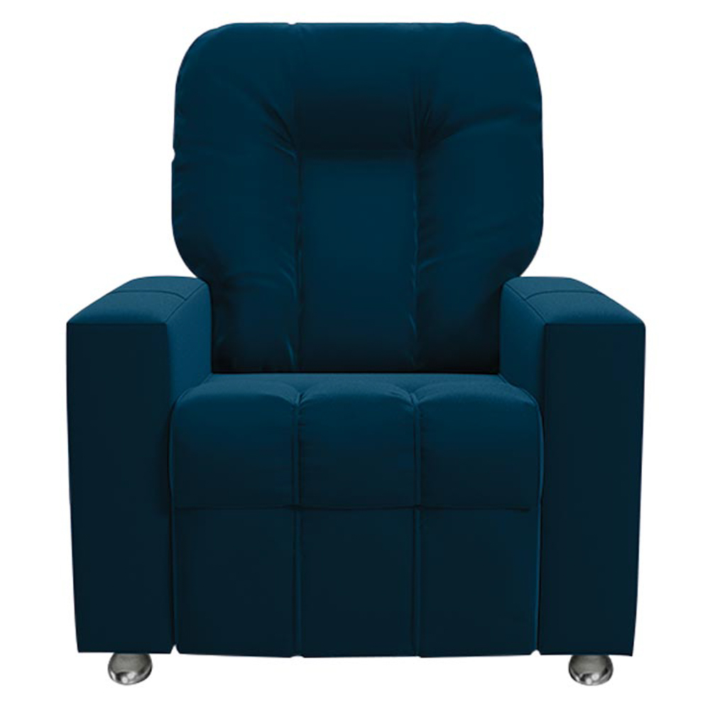 Poltrona do Papai Reclinável Para Cinema Praddo FH9 Veludo Azul Marinho - Mpozenato